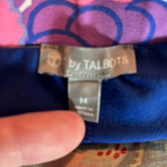 TALBOTS Size Medium Colorful Groovy Floral Fun Print Tennis Golf Squash $69 NEW - Picture 5 of 15